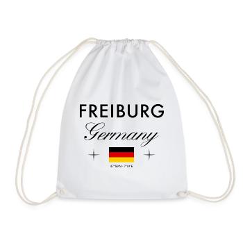 Freiburg Deutschland Koordinaten Reise Souvenir - Turnbeutel - Weiß - Vorne