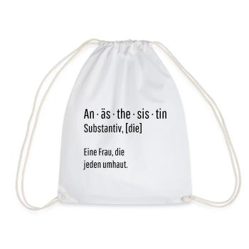 Anästhesistin Substantiv Definition Geschenk - Turnbeutel - Weiß - Vorne