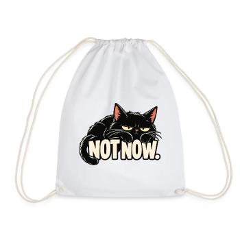 Nicht jetzt, Katze - Turnbeutel - Weiß - Vorne