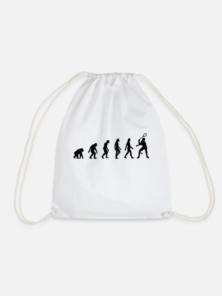 The Evolution of Squash - Drawstring Bag - white