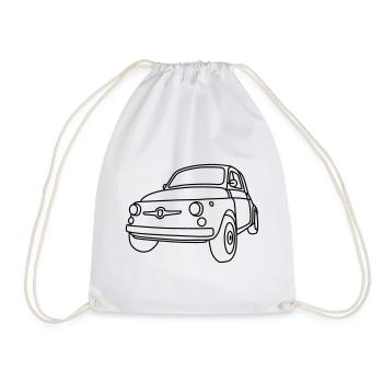 500 Classico – Italien Oldtimer Kult Shirt - Turnbeutel - Weiß - Vorne