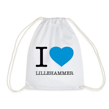I LOVE LILLEHAMMER Norwegen - Turnbeutel - Weiß - Vorne