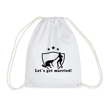 Let´s get married! - Drawstring Bag - white - Front