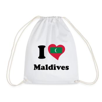 I love Maldives - J'aime Maldives - Sac de sport léger - blanc - Devant