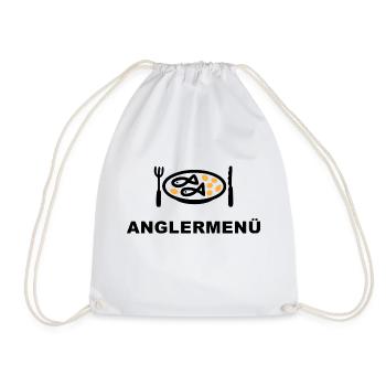 Anglers angler menu - fish potatoes - Drawstring Bag - white - Front