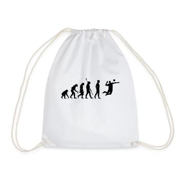 Volleyball Beach Volleyball Evolution - Drawstring Bag - white - Front