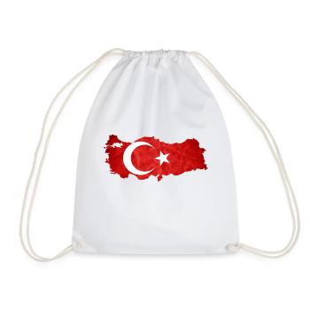 Drapeau de la turquie - Sac de sport léger - blanc - Devant