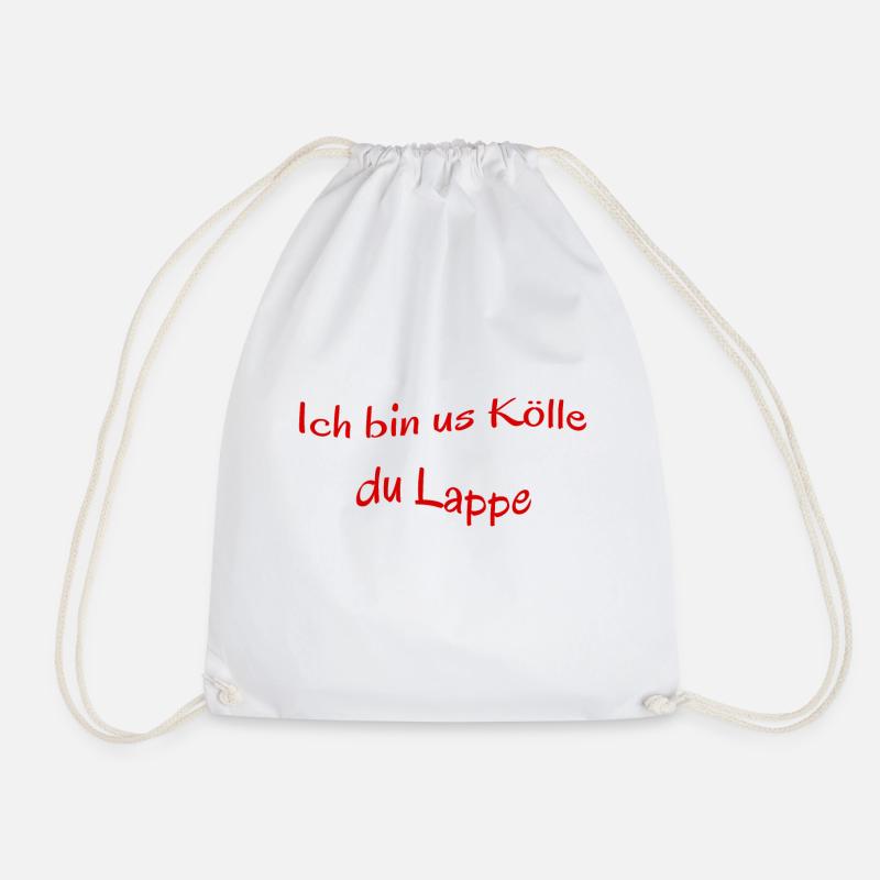 Kölscher Spruch, Ich bin us Kölle du Lappe - Turnbeutel - Weiß