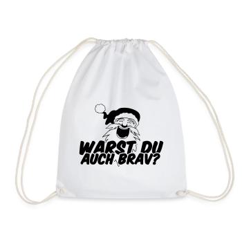 Weihnachten Christmas Xmas Spruch Geschenk - Turnbeutel - Weiß - Vorne