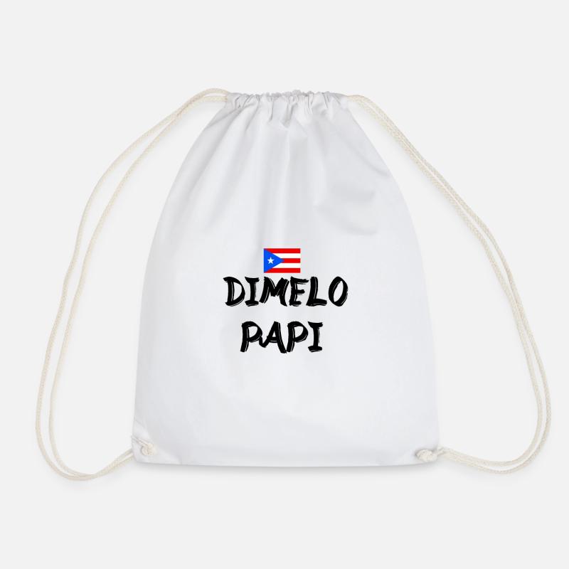 Dimelo Papi Latino - Drawstring Bag - white
