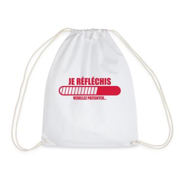 je réfléchis veuillez patienter - Sac de sport léger - blanc - Devant
