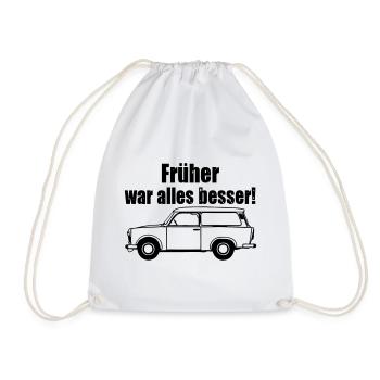  , Trabi , DDR Kult , früher besser (25) - Turnbeutel - Weiß - Vorne