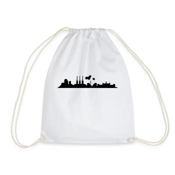 Hannover // Skyline // Silhouette // Skylineshirt - Turnbeutel - Weiß - Vorne