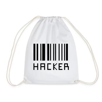 Hacker - Drawstring Bag - white - Front