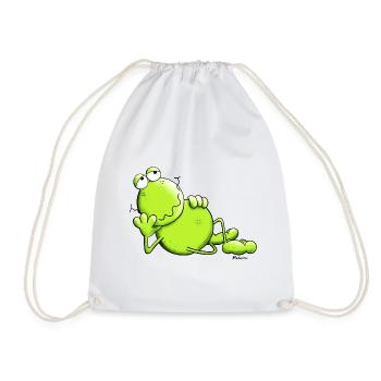 Funny Dreamy Frog - Drawstring Bag - white - Front