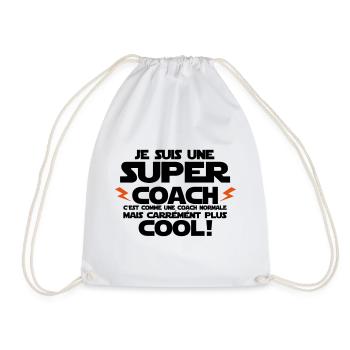 je suis une super coach - Sac de sport léger - blanc - Devant
