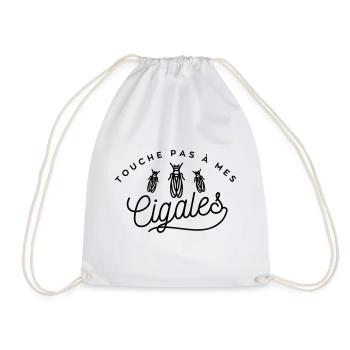 Touche pas à mes cigales - Sac de sport léger - blanc - Devant