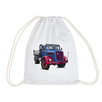 Vintage Truck - Drawstring Bag - white - Front