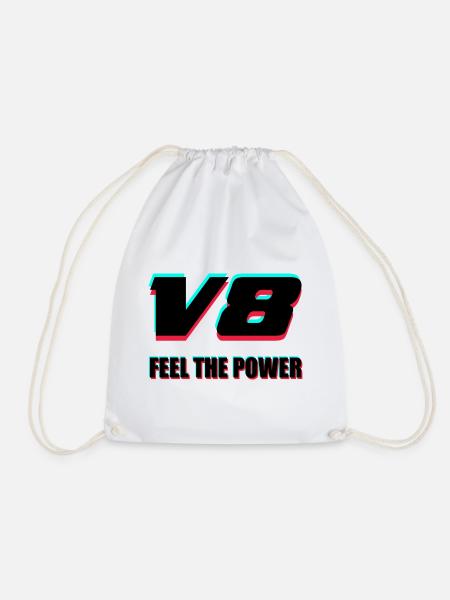 V8 - Turnbeutel - Weiß