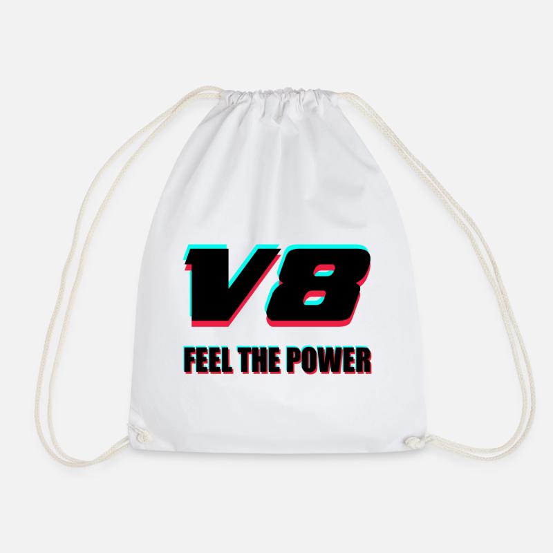 V8 - Turnbeutel - Weiß
