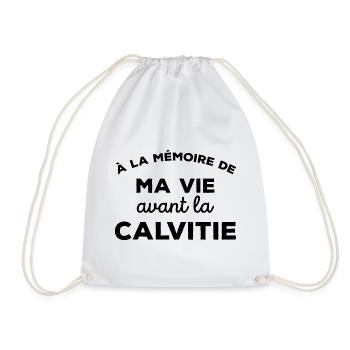 A la mémoire de ma vie avant la calvitie Chauve - Sac de sport léger - blanc - Devant