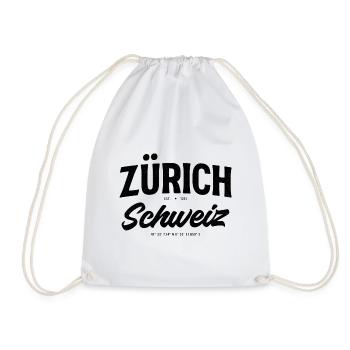 Zurich Suisse Design avec coordonnées - Sac de sport léger - blanc - Devant