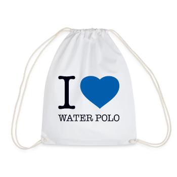 I LOVE WATER POLO Wasserball - Drawstring Bag - white - Front