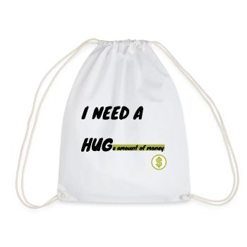 J’aime les vêtements / J’ai besoin d’un câlin - Sac de sport léger - blanc - Devant