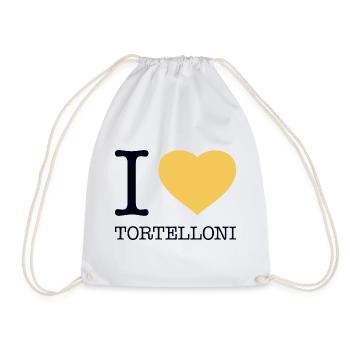 I LOVE TORTELLONI - Drawstring Bag - white - Front