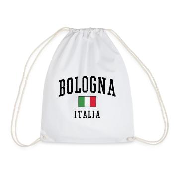 Bologne - Italie Drapeau - Sac de sport léger - blanc - Devant