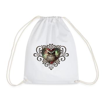 Beautiful Owl the Bird of the Night - Drawstring Bag - white - Front