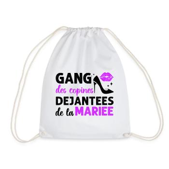 Gang des copines de la mariée humour EVJF cadeau. - Sac de sport léger - blanc - Devant