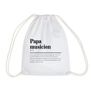 Papa Musicien - Sac de sport léger - blanc - Devant