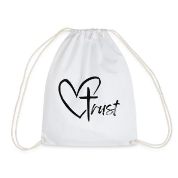 Trust - Drawstring Bag - white - Front