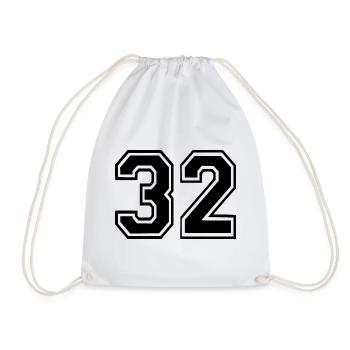 32 - Drawstring Bag - white - Front