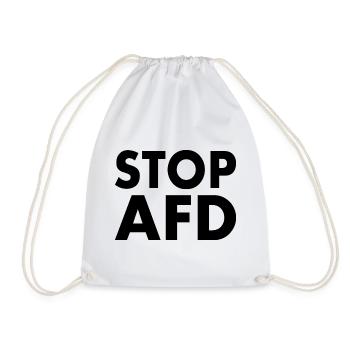 Stop afd - Turnbeutel - Weiß - Vorne