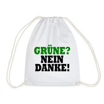 grüne nein danke - Turnbeutel - Weiß - Vorne