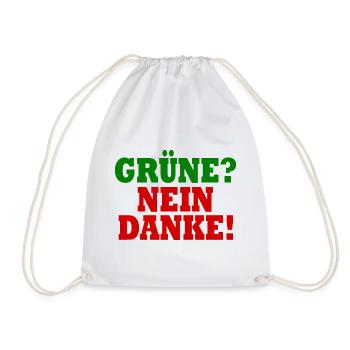 grüne nein danke - Turnbeutel - Weiß - Vorne