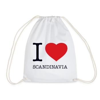 J’AIME LA SCANDINAVIE Skandinavien - Sac de sport léger - blanc - Devant