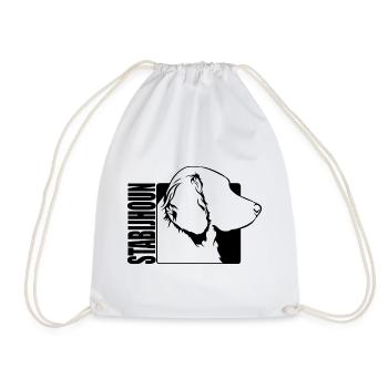 Stabijhoun Profile Dogs Dog Wilsigns - Drawstring Bag - white - Front