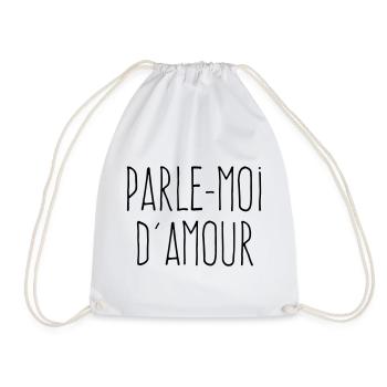 Parle-moi d'amour - Citation Amour - Sac de sport léger - blanc - Devant