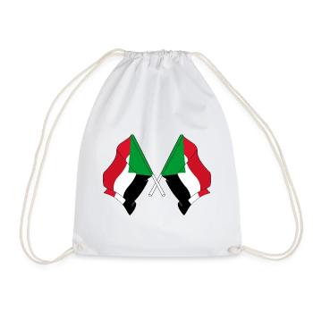 Deux drapeaux du Soudan croisés - Sac de sport léger - blanc - Devant