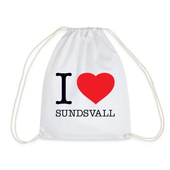 I LOVE SUNDSVALL - Turnbeutel - Weiß - Vorne