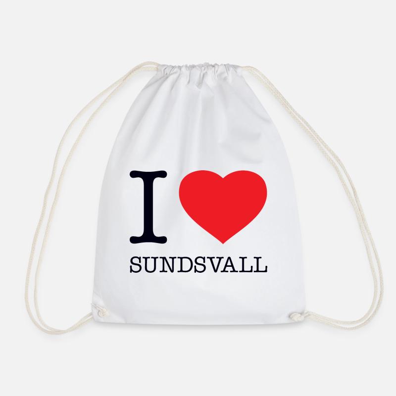 I LOVE SUNDSVALL - Turnbeutel - Weiß