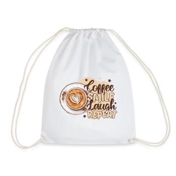 Coffee, Coffee Lover, Coffee Cup, Caffeine, Drink - Drawstring Bag - white - Front