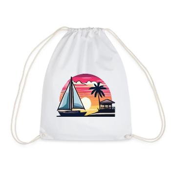 Summer - Drawstring Bag - white - Front