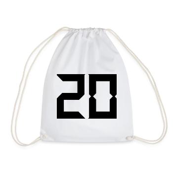 20. 20 YEARS. 20th ANNIVERSARY. 20TH ANNIVERSARY. - Drawstring Bag - white - Front