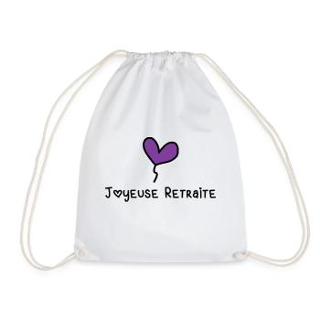 RETIREMENT. HAPPY RETIREMENT. HAPPY RETIREMENT - Drawstring Bag - white - Front