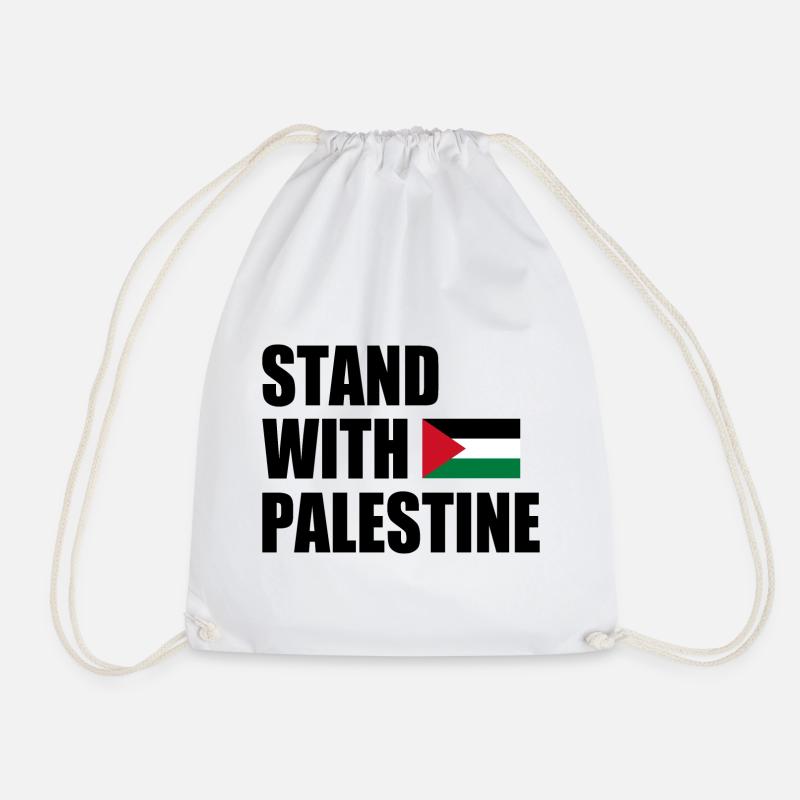 Stand with palestine - Turnbeutel - Weiß