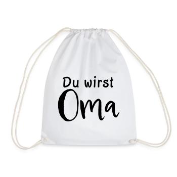Du wirst Oma - Turnbeutel - Weiß - Vorne